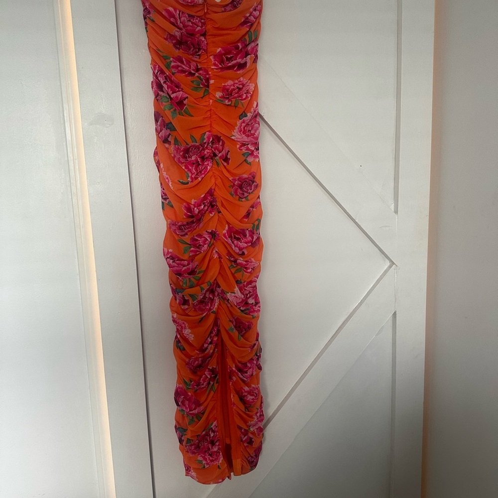 SAU LEE Orange Floral dress